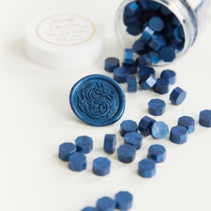 Koningsblauwe lakkralen - 100 stuks || Blauwe lakzegel, blauwe zegellak, lakzegelkralen, lakzegelstempel, blauwe kralen, envelopzegels