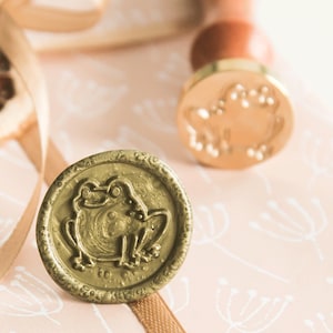 Tampon de cire Grenouille || Cachet de cire La princesse et la grenouille, Cachet de cire animal, Cachet de faire-part de mariage automne, Cachets de cire fixes