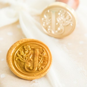 Sello de lacre con la letra J // Sello de lacre con el alfabeto, sello de lacre con letras, sello de lacre para invitación de boda, sello de lacre para papelería, sello de lacre con letras