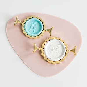 Wax Seal Shaper Wave // Anillo de sello de cera, Forma de sello de cera, Sello de sello de cera, Anillo de cera con forma de onda, Molde de sello de cera, Forma de sello de cera, Forma de onda
