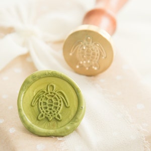Tampon en cire de tortue || Cachet de cire tortue, Cachet de cire animal, Cachet de faire-part de mariage, Cachets de cire fixes, Cachet de cire océan