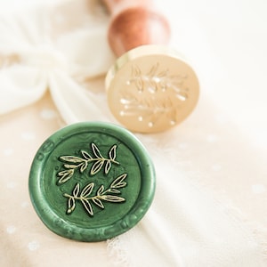 Olive Branches Wax Seal Stamp || Nature Wax Seal Stamp, Wax Seal, Wedding Invitation Sealing Stamp, Stationary Wax Seals, Leafs Wax Stamp