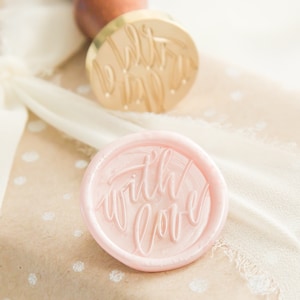 Mit Liebe Wachs Siegel Stempel || Hochzeit Wachs Siegel Stempel, Liebe Wachs Siegel, Einladung Siegelstempel, Stationäre Wachssiegel, Einladung Hochzeit Wachsstempel