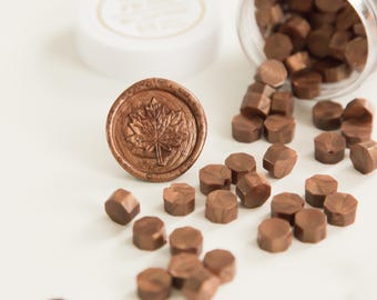 Chocolate wax seal beads - 100 pieces || Brown sealing wax, Wax seal beads, Wedding invitations, Wax seal stamp, sealing wax stamp, Envelope