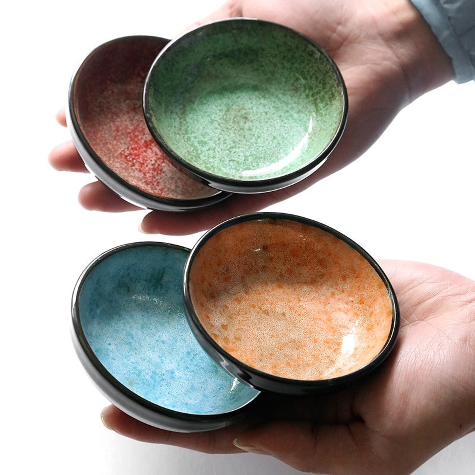 Ceramic Saucer Soy Sauce Small Dish Japanese Retro Ceramic Etsy