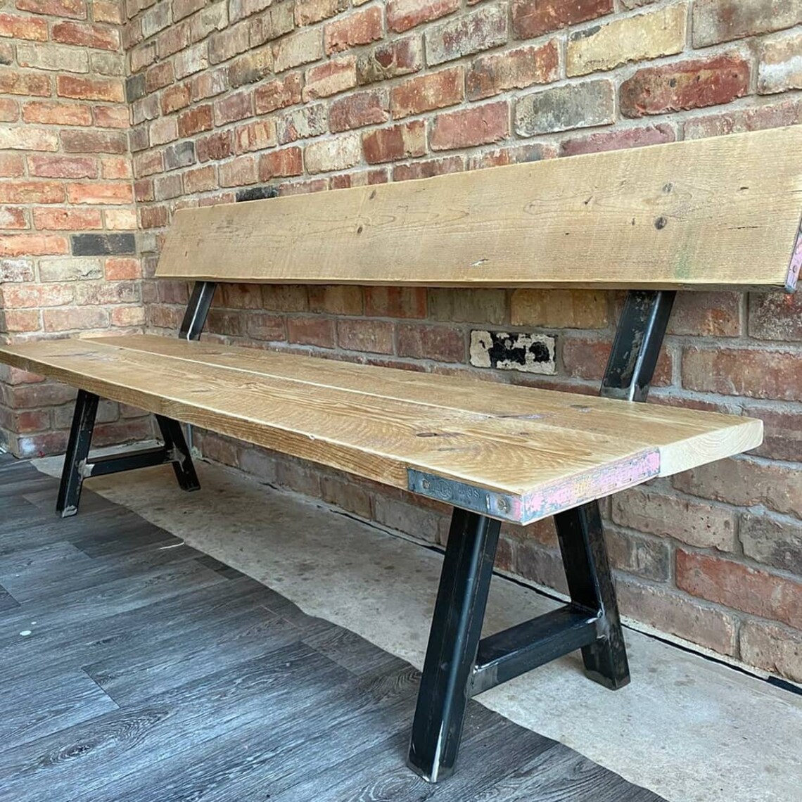 Industrial Style Bench for Indoor and Outdoor Dining | Etsy