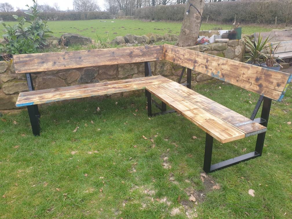 Garden Corner Bench Etsy
