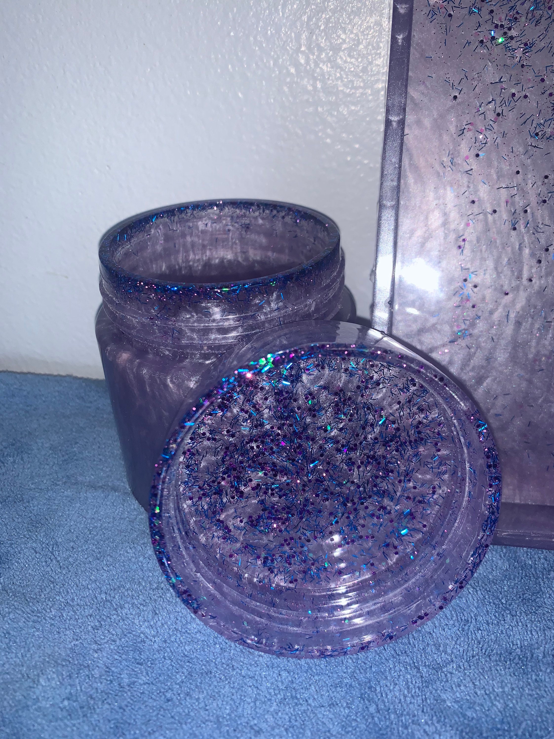 Contenedor de almacenamiento epoxi con tapa | Etsy