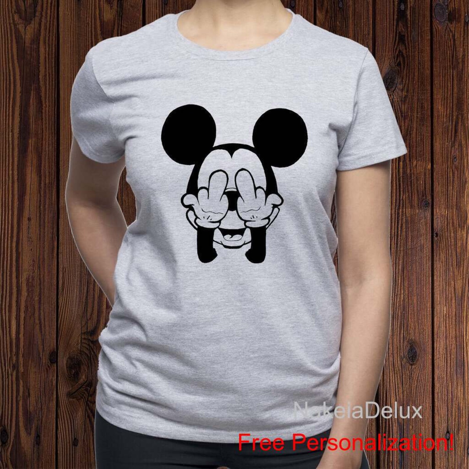 Mickey Mouse Middle Fingers tshirt/ Disney t shirt