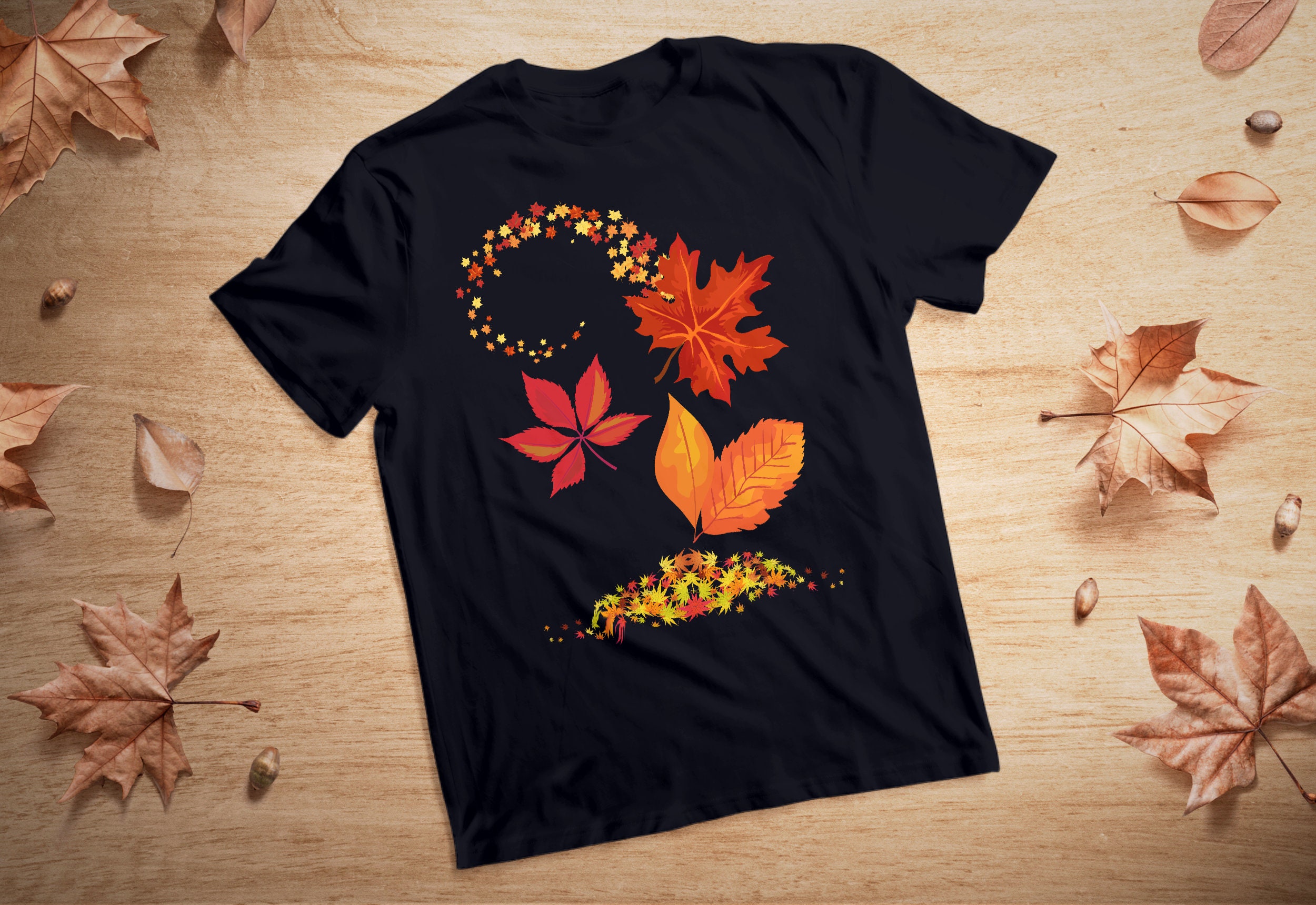 Fall TShirt Autumn Shirt Fall Leaves Shirt Women's Etsy