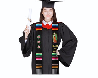 Mexican graduation sash class of 2024 | Mexican Graduation stole mexican | Virgin Mary graduation stole class of 2024 guatemala salvadorian