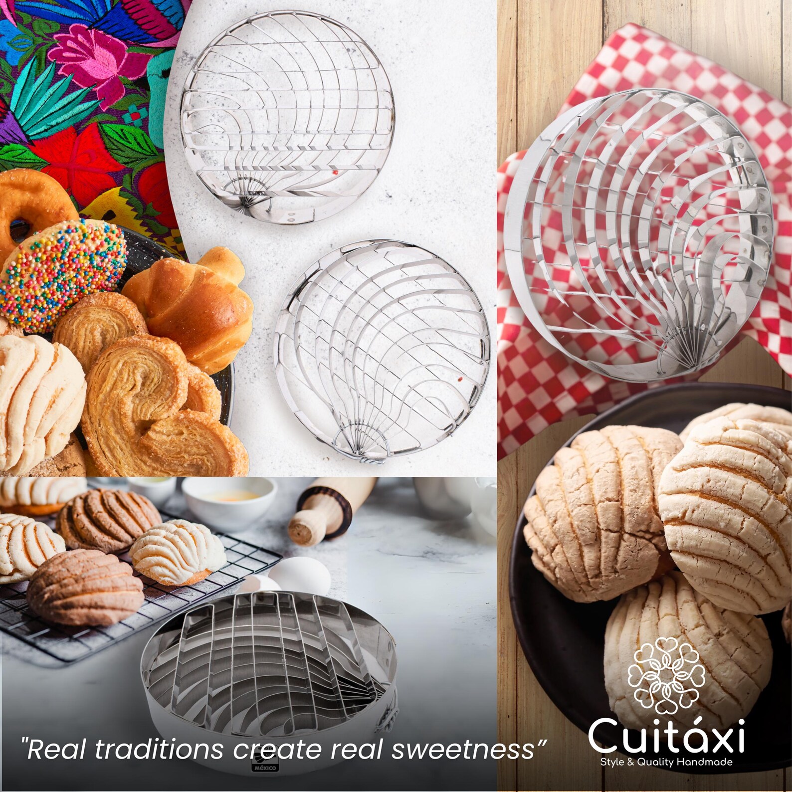 The Original Concha Cutter Mexican Bread Mold Made of Stainless Steel 4 ...