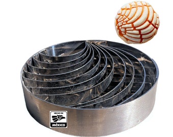 Traditional Concha cutter mexican bread mold made of Stainless Steel - Concha stamp two-sided mold made in Mexico - Concha mold for bread
