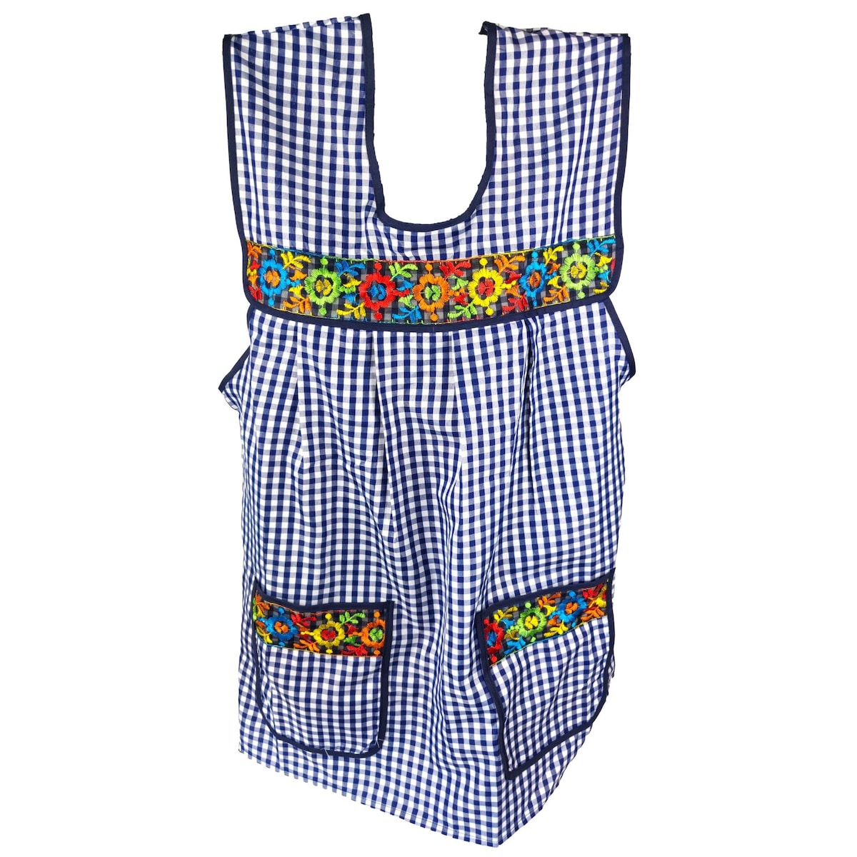 Traditional Mexican Apron for Women With Pockets and Beautiful Flower Embroidery One Size- Mexican Mandiles for Women - Kitchen Mandil - Etsy