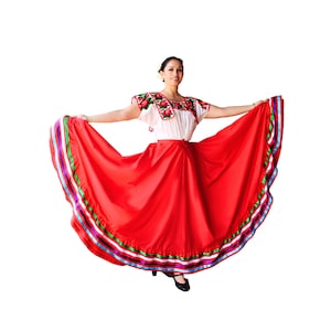 Authentic Mexican Skirt for Women Traditional Made by Original Mexican Artisans in Guerrero Folklorico Dress folklorico Skirt