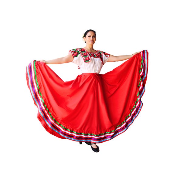 Authentic Mexican Skirt for Women Traditional Made by Original Mexican Artisans in Guerrero Folklorico Dress Folklorico Skirt Authentic Mexican Skirt for Women Traditional Made by Original Mexican Artisans in Guerrero Folklorico Dress Folklorico Skirt
