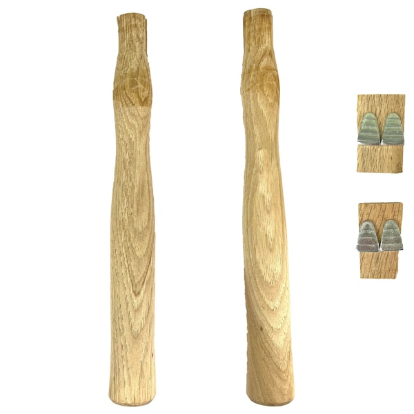 2 Pack Wood Sledge Hammer Handle Replacement for 2, 3 and 4 lb Complete Set with Wooden and Steel Wedges - Wood Replacement Ball foot Handle