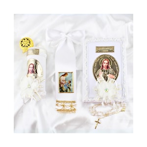 First Communion Candle and Bible - Bible and First Communion Candle - First Communion Candle - First Communion Candle Set