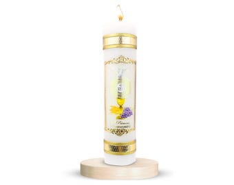 Authentic First Communion candle made by Mexican artisans at La Villa de Guadalupe | First Communion candle for a boy or girl