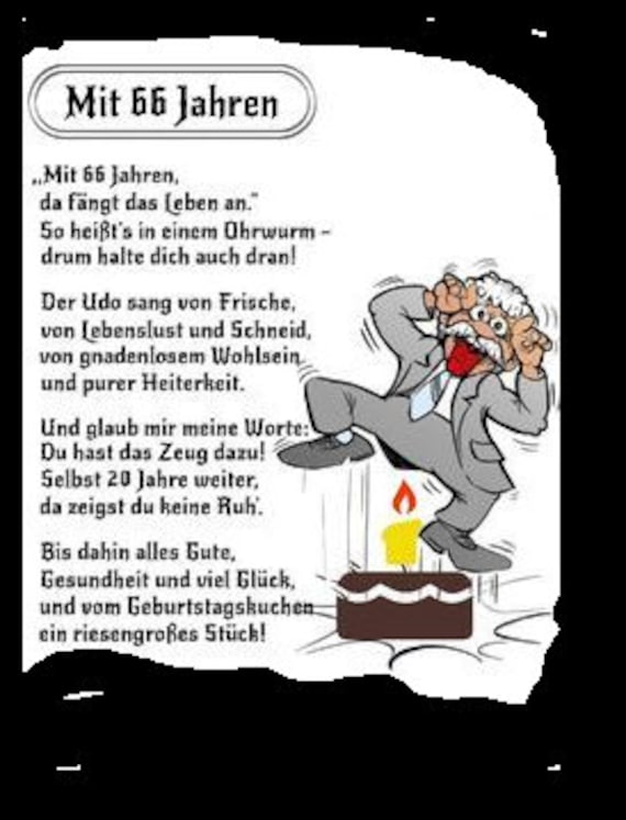 Lustiger Spruch Mit 66 Jahren Etsy.de