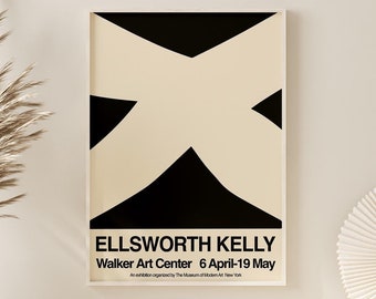 Ellsworth Kelly Minimalist Exhibition Poster  - Ellsworth Kelly Digital Print - Exhibition Print - Remastered Poster - Digital Poster