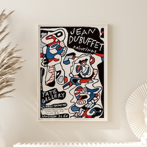 Jean Dubuffet Exhibition Poster  - Jean Dubuffet Digital Print - Exhibition Print - Remastered Poster - Digital Poster - Digital Print