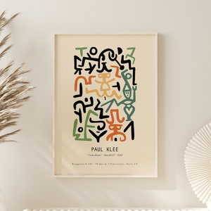 Paul Klee Comedians Handbill Exhibition Poster  - Paul Klee Print - Exhibition Print - Remastered Poster - Digital Poster - Digital Print