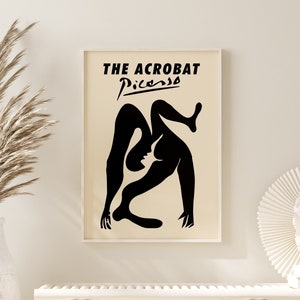 Pablo Picasso Exhibition Poster Printable  - Pablo Picasso The Acrobat Print - Pablo Picasso Digital Poster - Picasso Printable Download