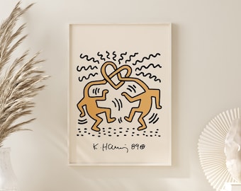 Keith Haring Print - Keith Haring Poster - Exhibition Poster - Remastered Poster - Digital Poster - Digital Print - Wall Art - Home Decor