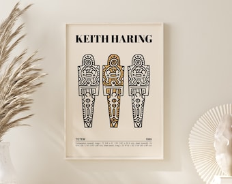 Keith Haring Totem Cartel de exposición - Keith Haring Print - Impresión de exposición - Póster remasterizado - Póster digital - Impresión digital