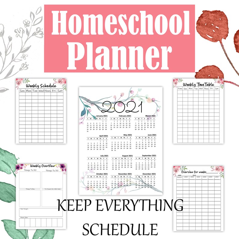 Homeschool Planner Homeschool Planner 2021-2022 Homeschool | Etsy