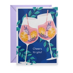 Kaart cheers to you! met envelop