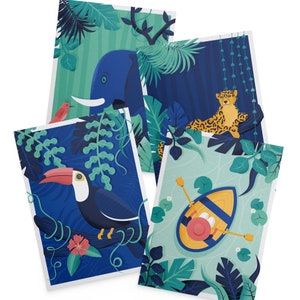 Set di 4 cartoline