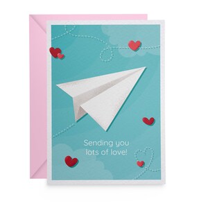 Kaart sending you lots of love! met envelop