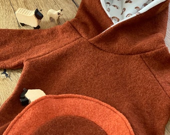 Walk Hoodie 74/80 Rust tones