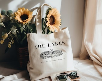 The Lakes Cotton Canvas Tote Bag
