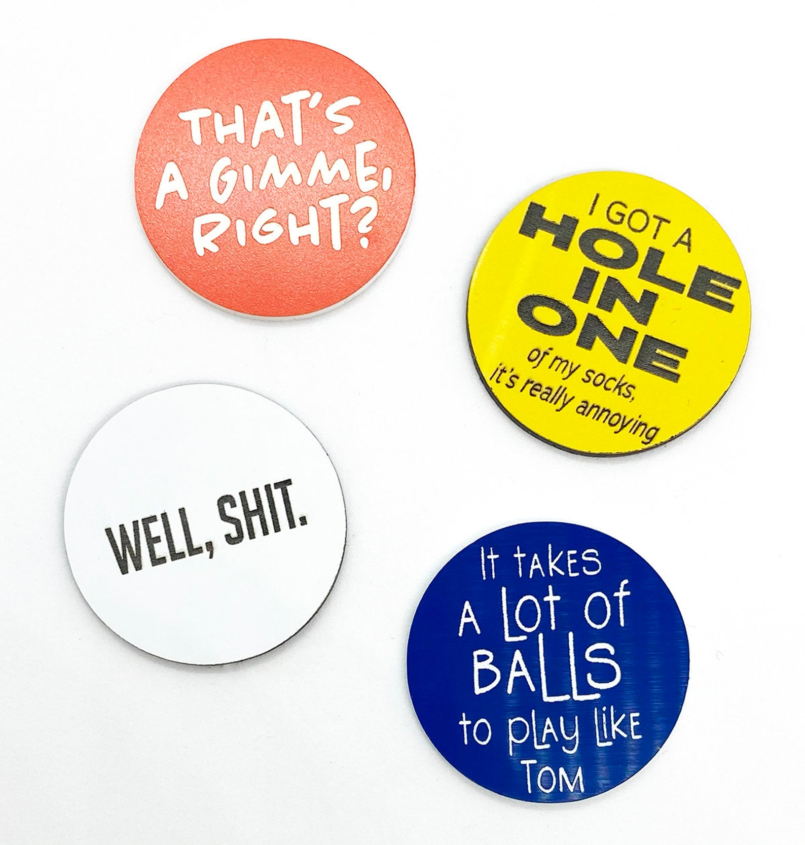 Funny Personalized Golf Ball Markers Version Now Etsy