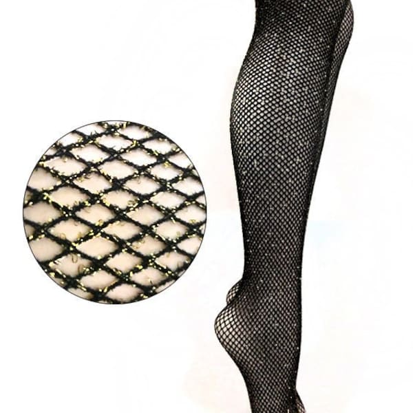 Gold Glitter Tights Etsy