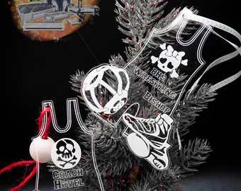 Custom Engraved Wrestling Singlet Ornament