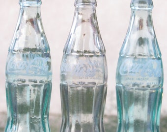 Six Vintage Bulgarian Coca Cola Glass Bottles, 1960s Collectibles