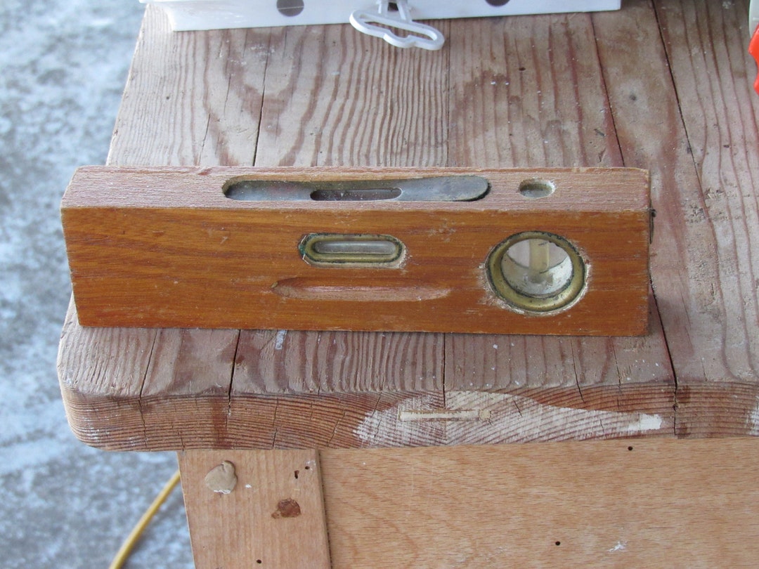 Vintage Wooden Level, Antique Level, Old Wooden Level, Small Level Etsy