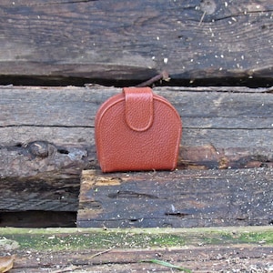 Cartera de piel auténtica - Cartera vintage personalizada - Cartera de piel marrón - Cartera de mujer - Sin usar, Bolso de mano, Cartera Cpon