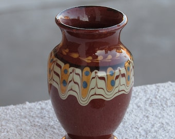 Vintage kleine Keramikvase, Mini-Retro-Vase, russische Vase, 1980er Jahre Keramikvase, Wohndekoration, Blumenvase