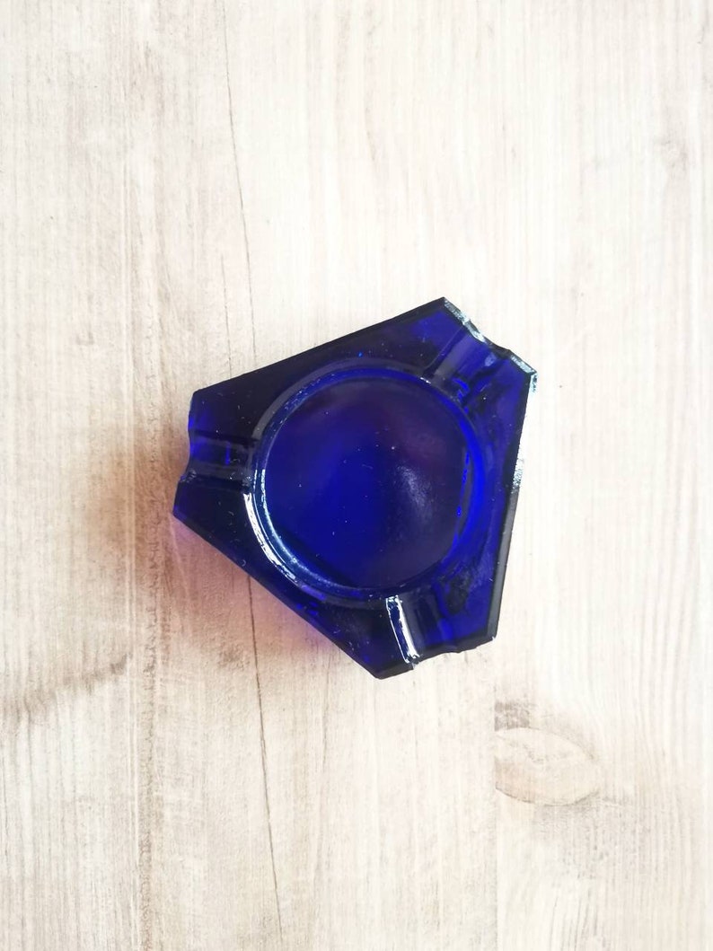 Collectible Ashtray Gift Idea Czechoslovakia Glass Ashtray Vintage Glass Ashtray Unused Thick Glass ashtray Vintage art Ashtray