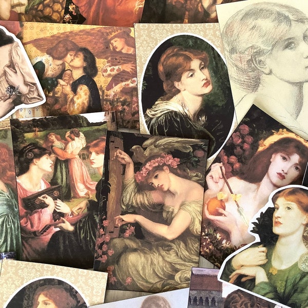 24 large painters stickers 4 x 6 cm - Dante Gabriel Rossetti