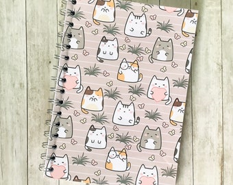 A5 spiral notebook 120 pages - Kawai Cats