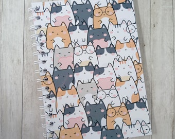 A5 spiral notebook 120 pages - Kawai Cats