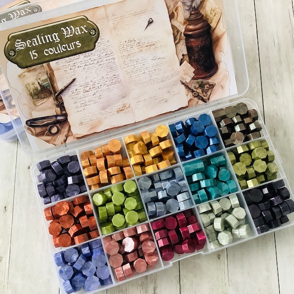Schachtel mit 450 Wachstabletten zum Versiegeln von Seal-Mix-Farben