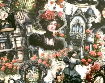 15 dark Victorian theme stickers