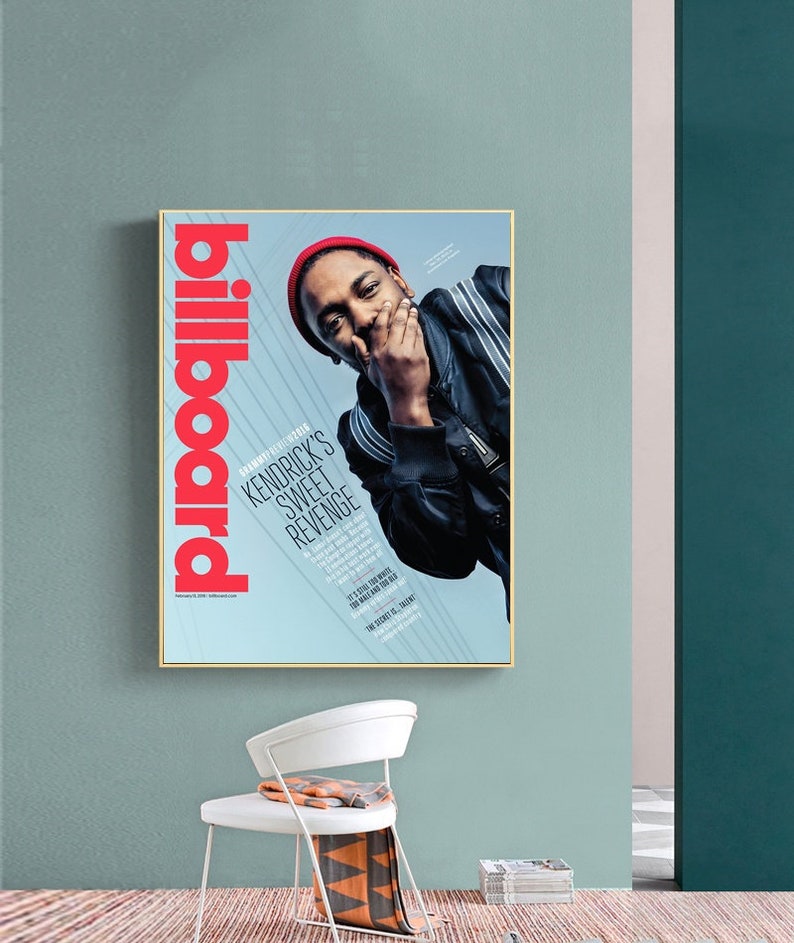 24x32inch,Unframe poster Kendrick Lamar,billboard magazine,billboard magazine cover,magazine poster,Canvas poster